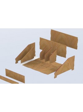 Intra απο ξύλο plywood 3mm-4mm πάχος - Desktop Organizer Κουτί ξύλινης κοπής με λέιζερ Δίασταση 250x165 cm INTRAFABR-121831402