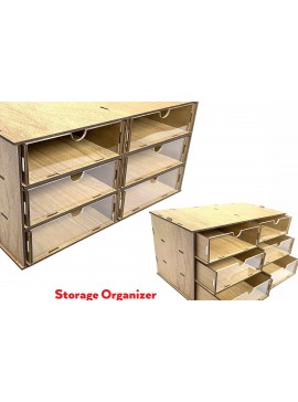 Intra απο ξύλο plywood 3mm-4mm πάχος - Desktop Organizer , Hobby Storage Box Δίασταση 15x30 cm INTRAFABR-65815694
