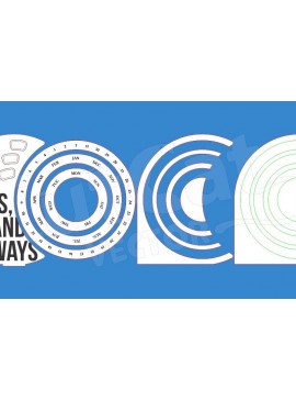 Σετ των 3 Intra απο ξύλο plywood 3mm-4mm πάχος - Desktop Perpetual Calendar Baseball  Δίασταση 4x4 cm INTRAFABR-119829427