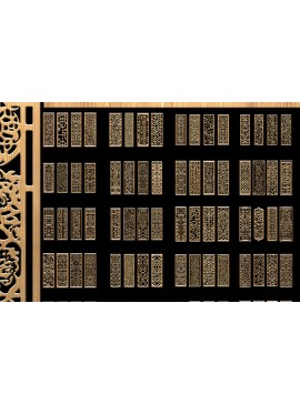 Intra απο ξύλο plywood 3mm-4mm πάχος - Λεπτομερής συλλογή Laser Cut Art Δίασταση 3200x7200 cm INTRAFABR-118187266