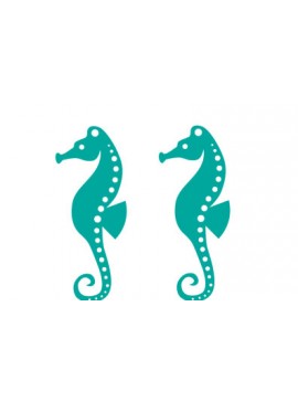 Σετ των 3 Intra απο ξύλο plywood 3mm-4mm πάχος - Λεπτομερής ιππόκαμπος για σκουλαρίκια κοπής με λέιζερ Δίασταση 3x3 cm INTRAFABR-28896048