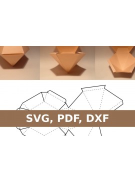 Σετ των 3 Intra απο ξύλο plywood 3mm-4mm πάχος - Κουτί διαμαντιών Δίασταση 15x15 cm INTRAFABR-33738243