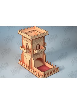 Σετ των 2 Intra απο ξύλο plywood 3mm-4mm πάχος - Πύργος Ζαριών | Επιτραπέζιο παιχνίδι | Παιχνίδι με ζάρια |DND Δίασταση 15x15 cm INTRAFABR-118475866