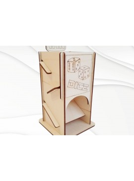 Intra απο ξύλο plywood 3mm-4mm πάχος - Πίνακας παιχνιδιών Dice Tower, Design Cut με λέιζερ Δίασταση 162x88 cm INTRAFABR-71355640