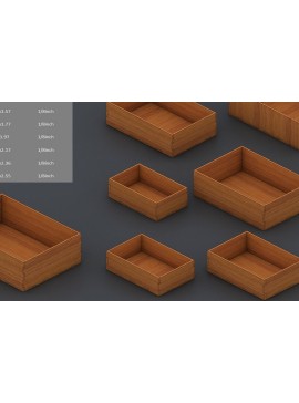 Σετ των 2 Intra απο ξύλο plywood 3mm-4mm πάχος -  κουτιού διαφορετικών μεγεθών 048 Δίασταση 20x20 cm INTRAFABR-34647810