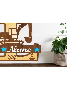 Intra απο ξύλο plywood 3mm-4mm πάχος - Digger Capital Monogram Letter L  Δίασταση 30x20 cm INTRAFABR-72627339