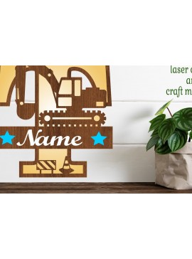 Σετ των 2 Intra απο ξύλο plywood 3mm-4mm πάχος - Digger Capital Monogram Letter T  Δίασταση 30x20 cm INTRAFABR-72627571