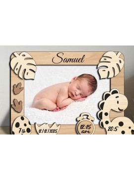 Σετ των 2 Intra απο ξύλο plywood 3mm-4mm πάχος - Dino Baby Photo Frame Board Newborn  Δίασταση 20x25 cm INTRAFABR-103242805