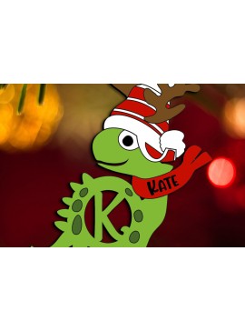 Σετ των 3 Intra απο ξύλο plywood 3mm-4mm πάχος - Χριστουγεννιάτικο εορταστικό στολίδι Dino K Letter Δίασταση 6x6 cm INTRAFABR-111676632