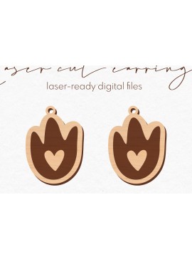 Σετ των 3 Intra απο ξύλο plywood 3mm-4mm πάχος - Σκουλαρίκια με ίχνος δεινοσαύρου |  Δίασταση 3x3 cm INTRAFABR-79348420