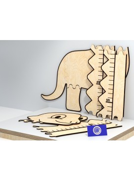 Intra απο ξύλο plywood 3mm-4mm πάχος - Διάγραμμα ανάπτυξης δεινοσαύρων, διάγραμμα ύψους Dino Δίασταση 30x20 cm INTRAFABR-65816371