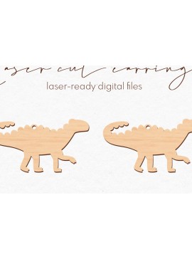 Σετ των 3 Intra απο ξύλο plywood 3mm-4mm πάχος - Σκουλαρίκια Dinosaur Silhouette |  Δίασταση 3x3 cm INTRAFABR-76140248