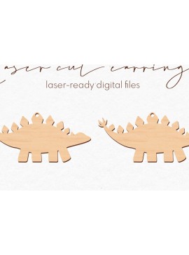 Σετ των 3 Intra απο ξύλο plywood 3mm-4mm πάχος - Σκουλαρίκια Dinosaur Silhouette |  Δίασταση 3x3 cm INTRAFABR-76347160