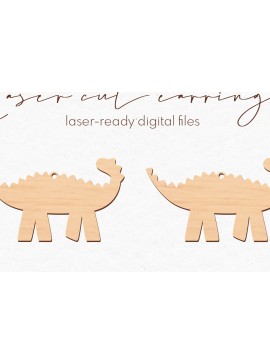 Σετ των 3 Intra απο ξύλο plywood 3mm-4mm πάχος - Σκουλαρίκια Dinosaur Silhouette |  Δίασταση 3x3 cm INTRAFABR-76933227