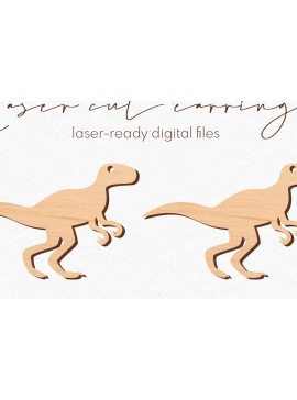 Σετ των 3 Intra απο ξύλο plywood 3mm-4mm πάχος - Σκουλαρίκια Dinosaur Silhouette |  Δίασταση 3x3 cm INTRAFABR-71144802