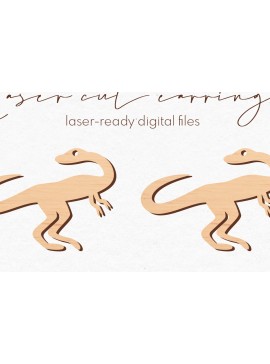 Σετ των 3 Intra απο ξύλο plywood 3mm-4mm πάχος - Σκουλαρίκια Dinosaur Silhouette |  Δίασταση 3x3 cm INTRAFABR-71366703