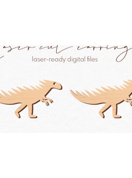 Σετ των 3 Intra απο ξύλο plywood 3mm-4mm πάχος - Σκουλαρίκια Dinosaur Silhouette |  Δίασταση 3x3 cm INTRAFABR-71610134