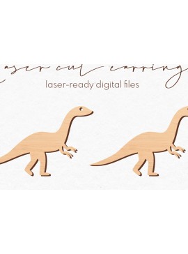 Σετ των 3 Intra απο ξύλο plywood 3mm-4mm πάχος - Σκουλαρίκια Dinosaur Silhouette |  Δίασταση 3x3 cm INTRAFABR-71704881