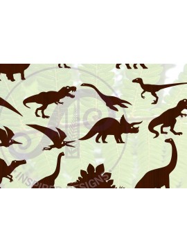 Intra απο ξύλο plywood 3mm-4mm πάχος - Dinosaur  Bundle 15 Designs Αρχεία  Δίασταση 30x20 cm INTRAFABR-67515198