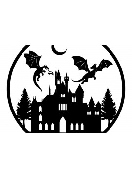 Σετ των 2 Intra απο ξύλο plywood 3mm-4mm πάχος -  Dinosaur  με Lager Cut Hallowe Δίασταση 30x20 cm INTRAFABR-36453469