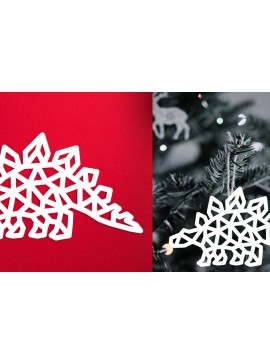 Σετ των 2 Intra απο ξύλο plywood 3mm-4mm πάχος - Χριστουγεννιάτικο λέιζερ Dinosaur  Stegosaurus Δίασταση 30x20 cm INTRAFABR-119039096