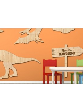 Intra απο ξύλο plywood 3mm-4mm πάχος - Διακόσμηση τοίχου Dinosaur Cut Laser Δίασταση 40x50 cm INTRAFABR-97167879