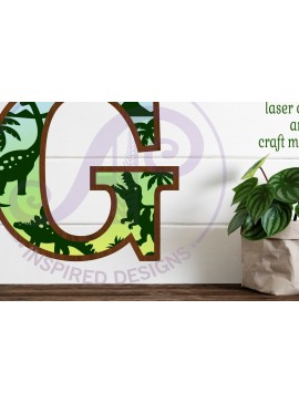 Intra απο ξύλο plywood 3mm-4mm πάχος - Dinosaurs Large G Wall Letter 3 Layer Δίασταση 30x20 cm INTRAFABR-114529818