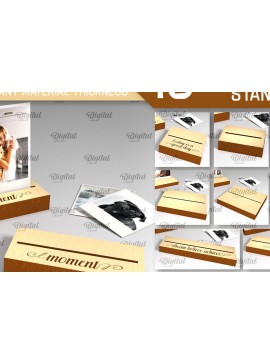 Σετ των 2 Intra απο ξύλο plywood 3mm-4mm πάχος - Δέσμη κοπής Laser Stand Display Δίασταση 30x20 cm INTRAFABR-91963398