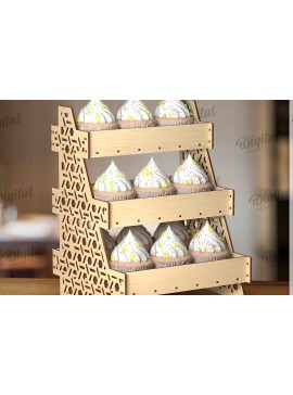 Σετ των 2 Intra απο ξύλο plywood 3mm-4mm πάχος -  βάσης οθόνης. Ξύλινο σταντ Δίασταση 30x20 cm INTRAFABR-123032043