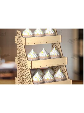 Σετ των 2 Intra απο ξύλο plywood 3mm-4mm πάχος -  βάσης οθόνης. Ξύλινο σταντ Δίασταση 30x20 cm INTRAFABR-123032191