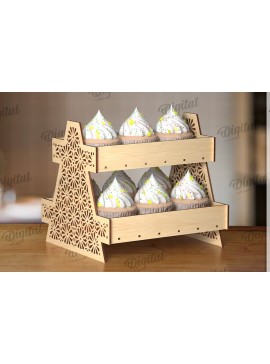 Σετ των 2 Intra απο ξύλο plywood 3mm-4mm πάχος -  βάσης οθόνης. Ξύλινο σταντ Δίασταση 30x20 cm INTRAFABR-123032225