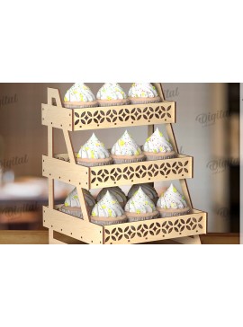 Σετ των 2 Intra απο ξύλο plywood 3mm-4mm πάχος -  βάσης οθόνης. Ξύλινο σταντ Δίασταση 30x20 cm INTRAFABR-123031931