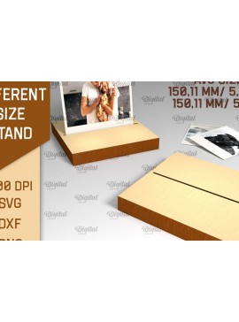 Σετ των 2 Intra απο ξύλο plywood 3mm-4mm πάχος - Εμφάνιση Stand LaserCut. Ξύλινη βάση  Δίασταση 30x20 cm INTRAFABR-91961858