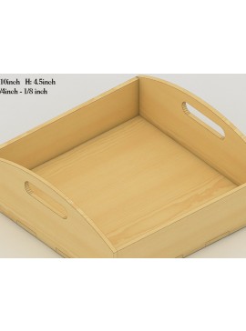 Intra απο ξύλο plywood 3mm-4mm πάχος - Διαιρεμένος δίσκος με λαβή πολλαπλού πάχους Δίασταση 30x20 cm INTRAFABR-40162658