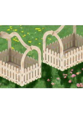 Σετ των 3 Intra απο ξύλο plywood 3mm-4mm πάχος - Ξύλινο καλάθι αποθήκευσης DIY Laser Cut  Δίασταση 4x4 cm INTRAFABR-92968268