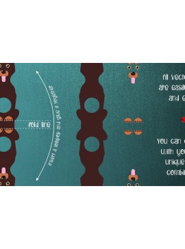 Σετ των 2 Intra απο ξύλο plywood 3mm-4mm πάχος - Doberman Pinscher Lollipop Holder  Δίασταση 30x20 cm INTRAFABR-25325363