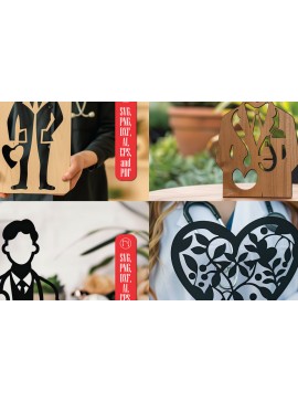 Σετ των 2 Intra απο ξύλο plywood 3mm-4mm πάχος - Δέσμη  κοπής με λέιζερ Doctor Signs Δίασταση 30x20 cm INTRAFABR-99681782