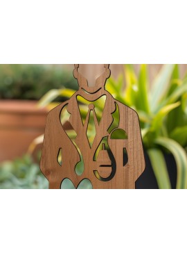 Σετ των 2 Intra απο ξύλο plywood 3mm-4mm πάχος - Ο γιατρός υπογράφει Laser Cut  Design Δίασταση 30x20 cm INTRAFABR-99681693