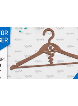 Σετ των 2 Intra απο ξύλο plywood 3mm-4mm πάχος - Σχέδιο κοπής με λέιζερ ξύλινη κρεμάστρα Doctor Δίασταση 30x20 cm INTRAFABR-100377038