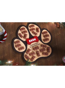 Σετ των 2 Intra απο ξύλο plywood 3mm-4mm πάχος - Ημερολόγιο Advent Dog | Δώρο για κατοικίδια | Λιχουδιές Δίασταση 15x15 cm INTRAFABR-109884536