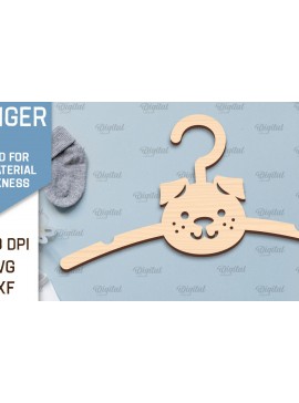 Intra απο ξύλο plywood 3mm-4mm πάχος - Κρεμάστρα μωρού σκύλου με λέιζερ Δίασταση 30x20 cm INTRAFABR-99139224