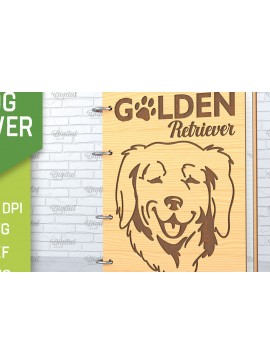 Σετ των 2 Intra απο ξύλο plywood 3mm-4mm πάχος -  κάλυμμα σκύλου. Retriever  Δίασταση 30x20 cm INTRAFABR-89116281