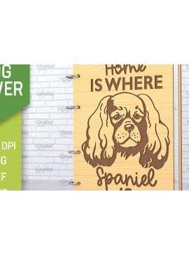 Σετ των 2 Intra απο ξύλο plywood 3mm-4mm πάχος -  κάλυμμα σκύλου. Σπάνιελ  Δίασταση 30x20 cm INTRAFABR-89116235