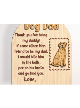 Σετ των 2 Intra απο ξύλο plywood 3mm-4mm πάχος - Dog Dad Ξύλινη επιγραφή  Δίασταση 20x20 cm INTRAFABR-95502078