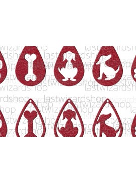 Σετ των 3 Intra απο ξύλο plywood 3mm-4mm πάχος - Σκουλαρίκια σκυλιών , Σκουλαρίκια ζώων Δίασταση 3x3 cm INTRAFABR-25328421