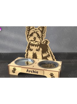 Σετ των 3 Intra απο ξύλο plywood 3mm-4mm πάχος - Βάση μπολ τροφής για σκύλους | Θήκη για μπολ φαγητού Δίασταση 20x20 cm INTRAFABR-110851353