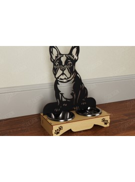 Σετ των 2 Intra απο ξύλο plywood 3mm-4mm πάχος - Βάση μπολ τροφής για σκύλους | Θήκη για μπολ φαγητού Δίασταση 30x20 cm INTRAFABR-108928300