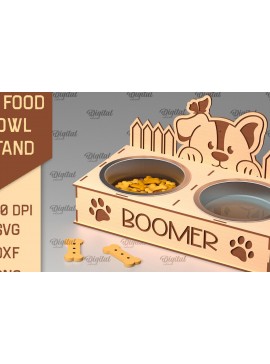 Σετ των 2 Intra απο ξύλο plywood 3mm-4mm πάχος - Βάση για μπολ τροφής για σκύλους  Δίασταση 30x20 cm INTRAFABR-98217166