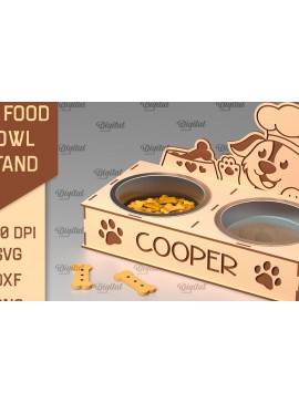 Σετ των 2 Intra απο ξύλο plywood 3mm-4mm πάχος - Βάση για μπολ τροφής για σκύλους  Δίασταση 30x20 cm INTRAFABR-98217385