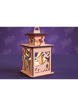 Σετ των 2 Intra απο ξύλο plywood 3mm-4mm πάχος - Φανάρι σκύλου | 3D Night Light | Κατοικία Κατοικίδια Δίασταση 20x20 cm INTRAFABR-101752650